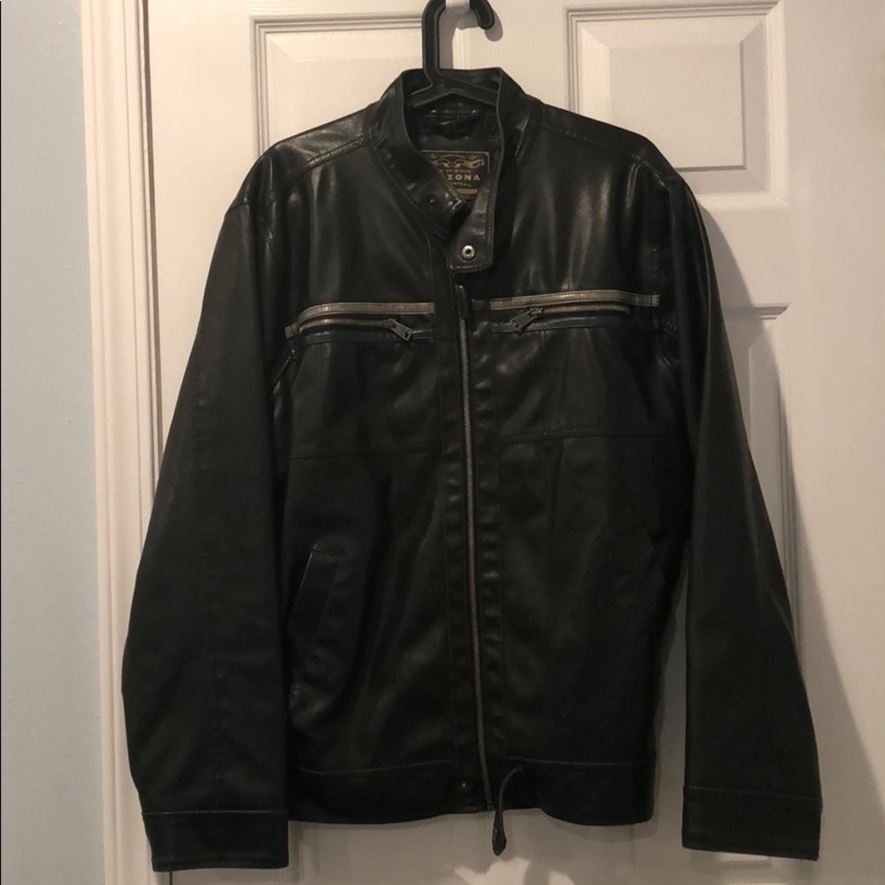 Faux Leather Men’s Jacket